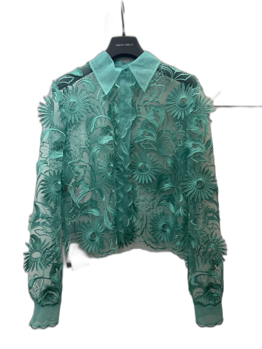 Sheer Patterned Shirt