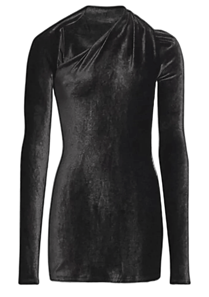 Velvet cut out long sleeve top