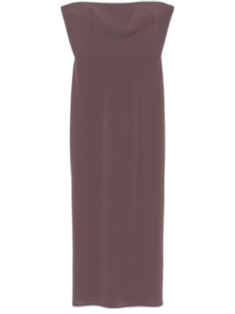 Strapless dress in crepe jersey