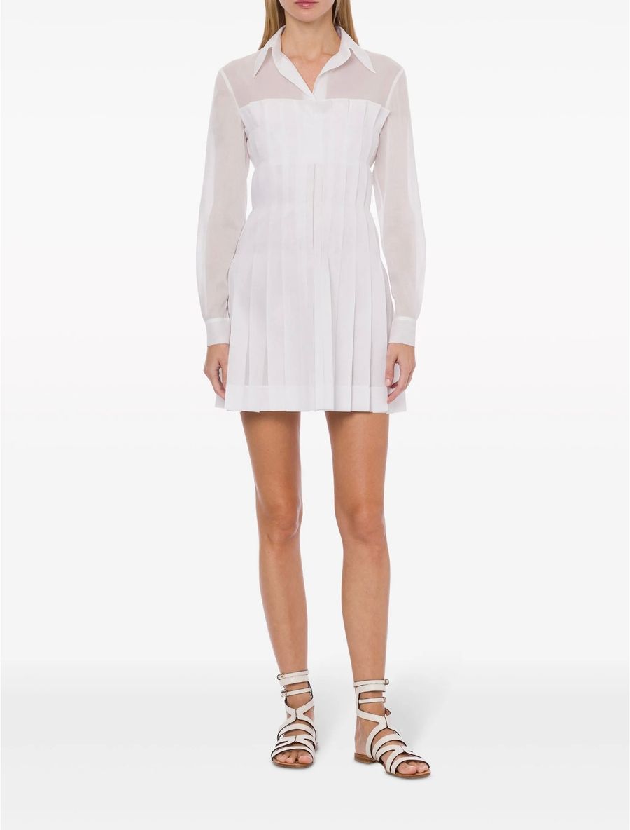 Draped cotton minidress — view 3