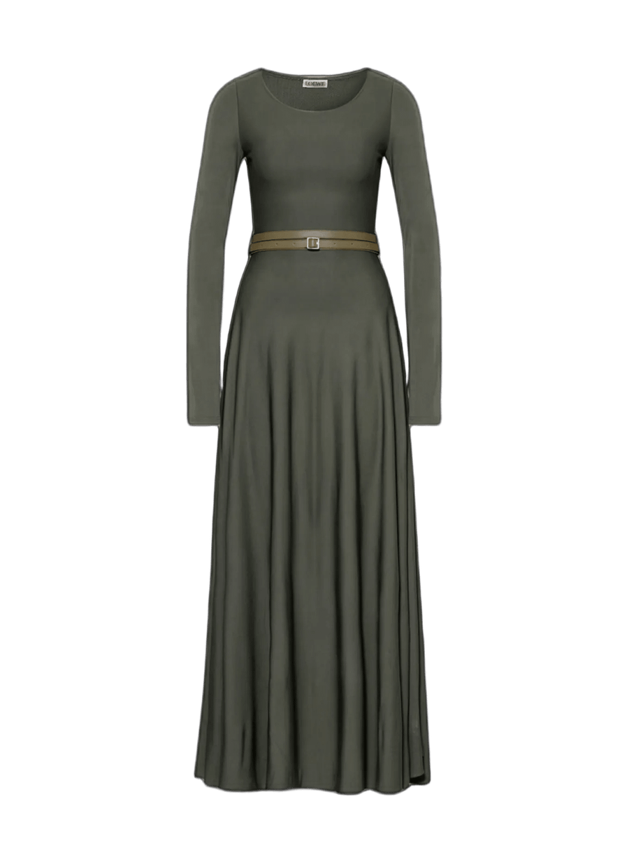 Belted midi dress 