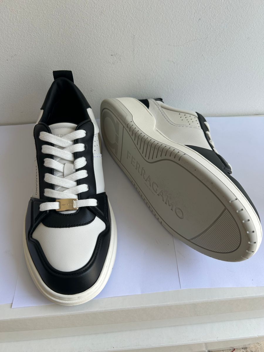 Dennis Black/White Paneled Sneakers — view 4