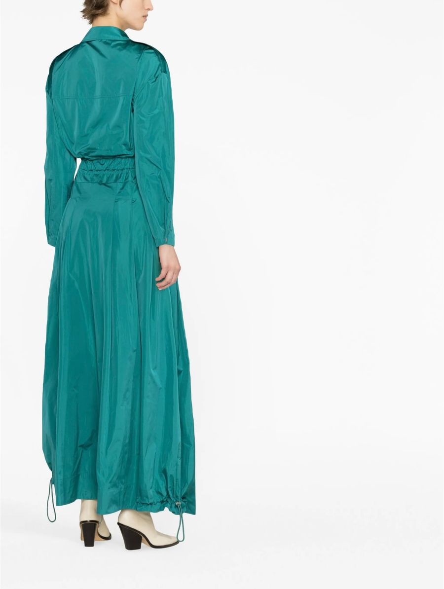 Taffeta drewstring waist maxi dress — view 3