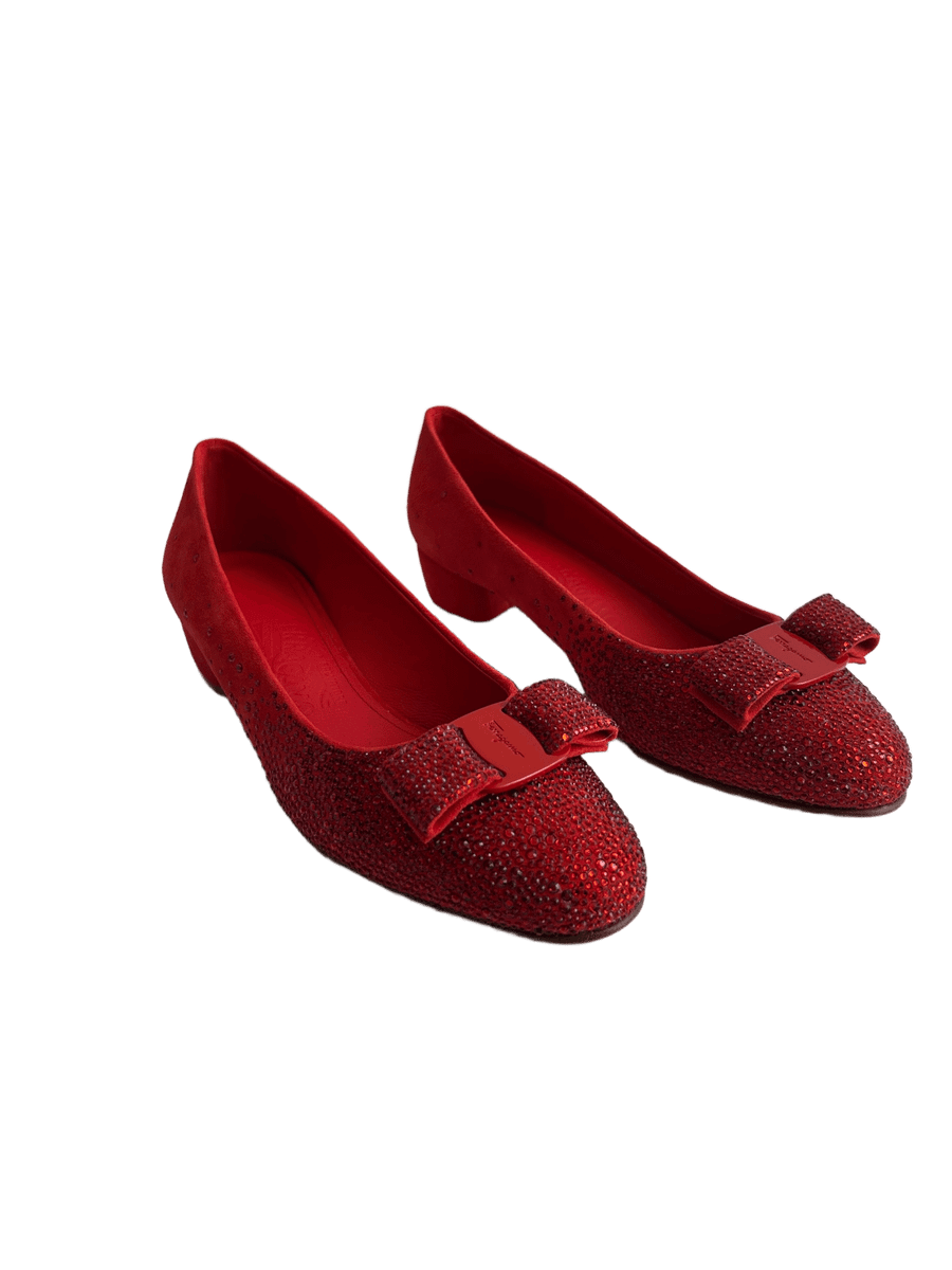 Vara Swarovski Red Pumps