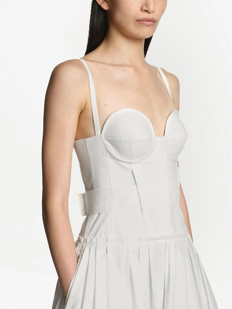 Poplin bustier dress — view 5