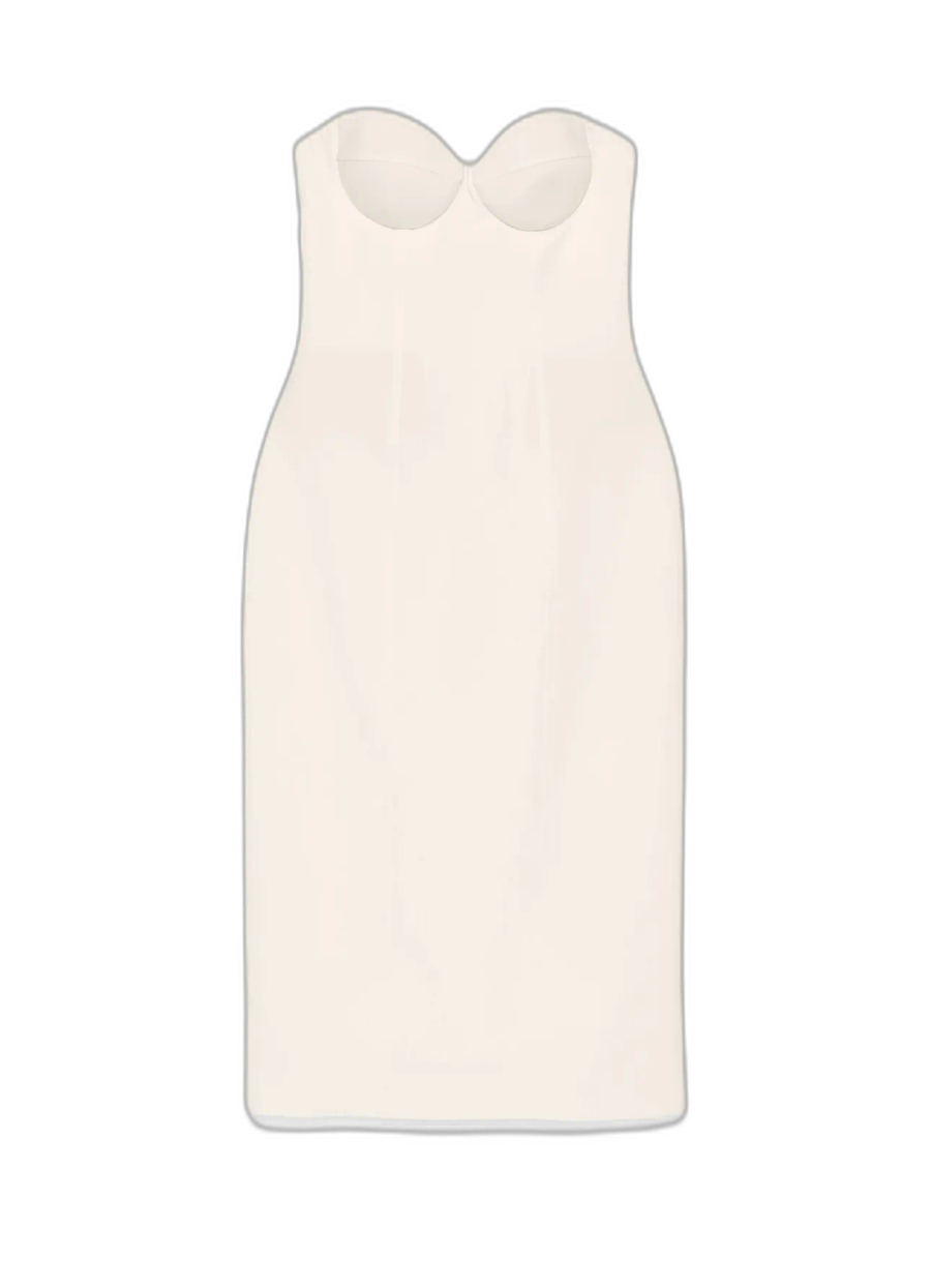 Strapless midi dress