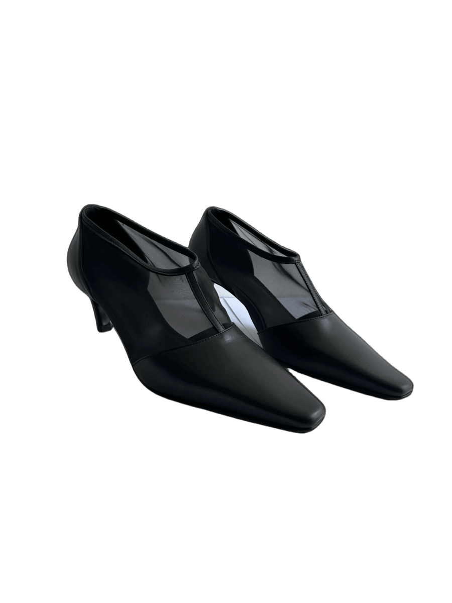 T-Strap Mesh Pumps