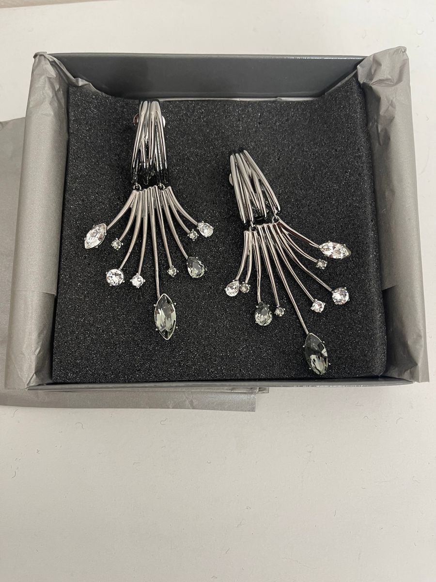 Diamond Pine Needle Earrings — view 2