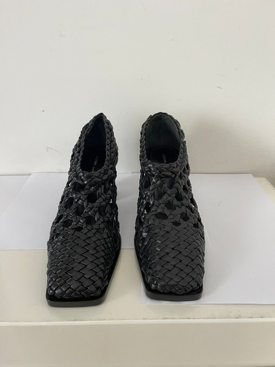 Leather Woven Pumps — view 2