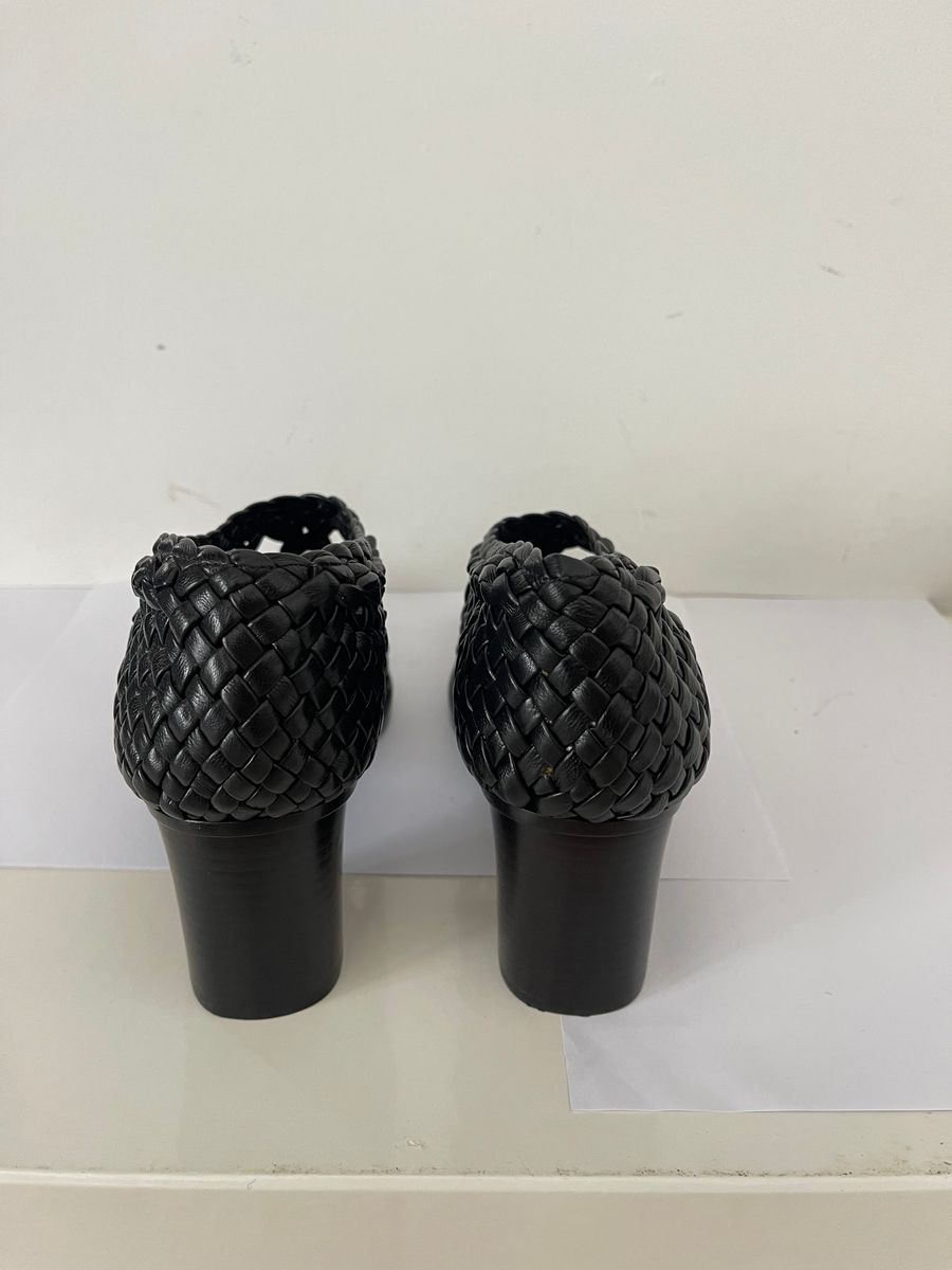 Leather Woven Pumps — view 3