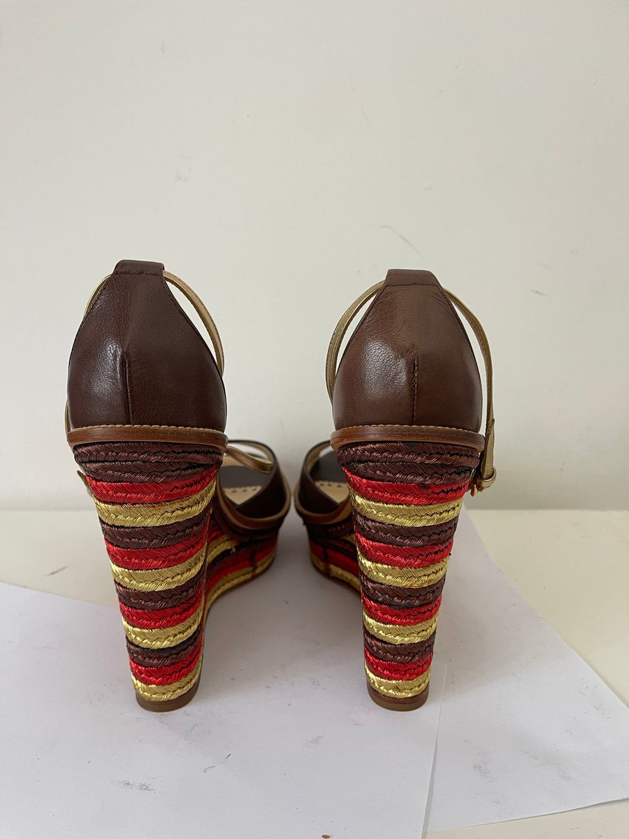 Woven Platform Peep Toe Sandals — view 3