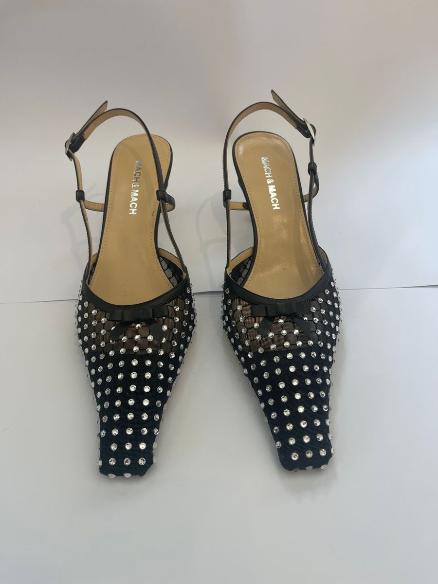 Marine Embellished Sling Back Mules — view 2
