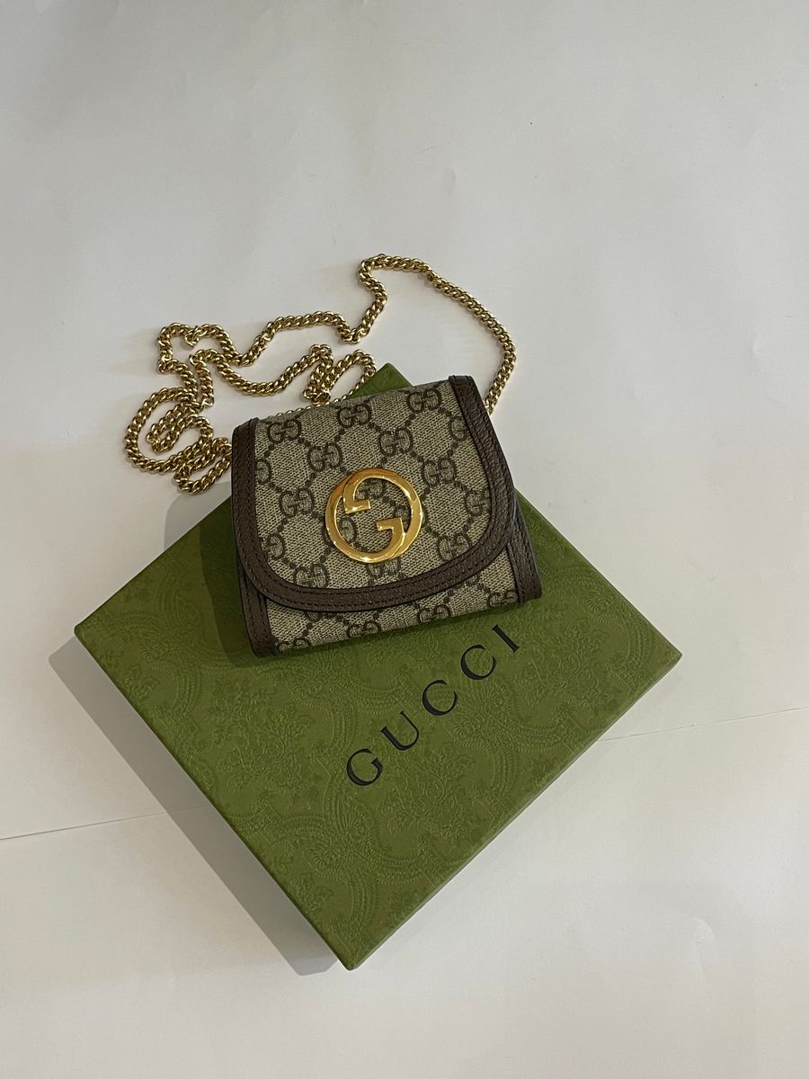 Blondie GG Supreme Medium Chain Wallet — view 5