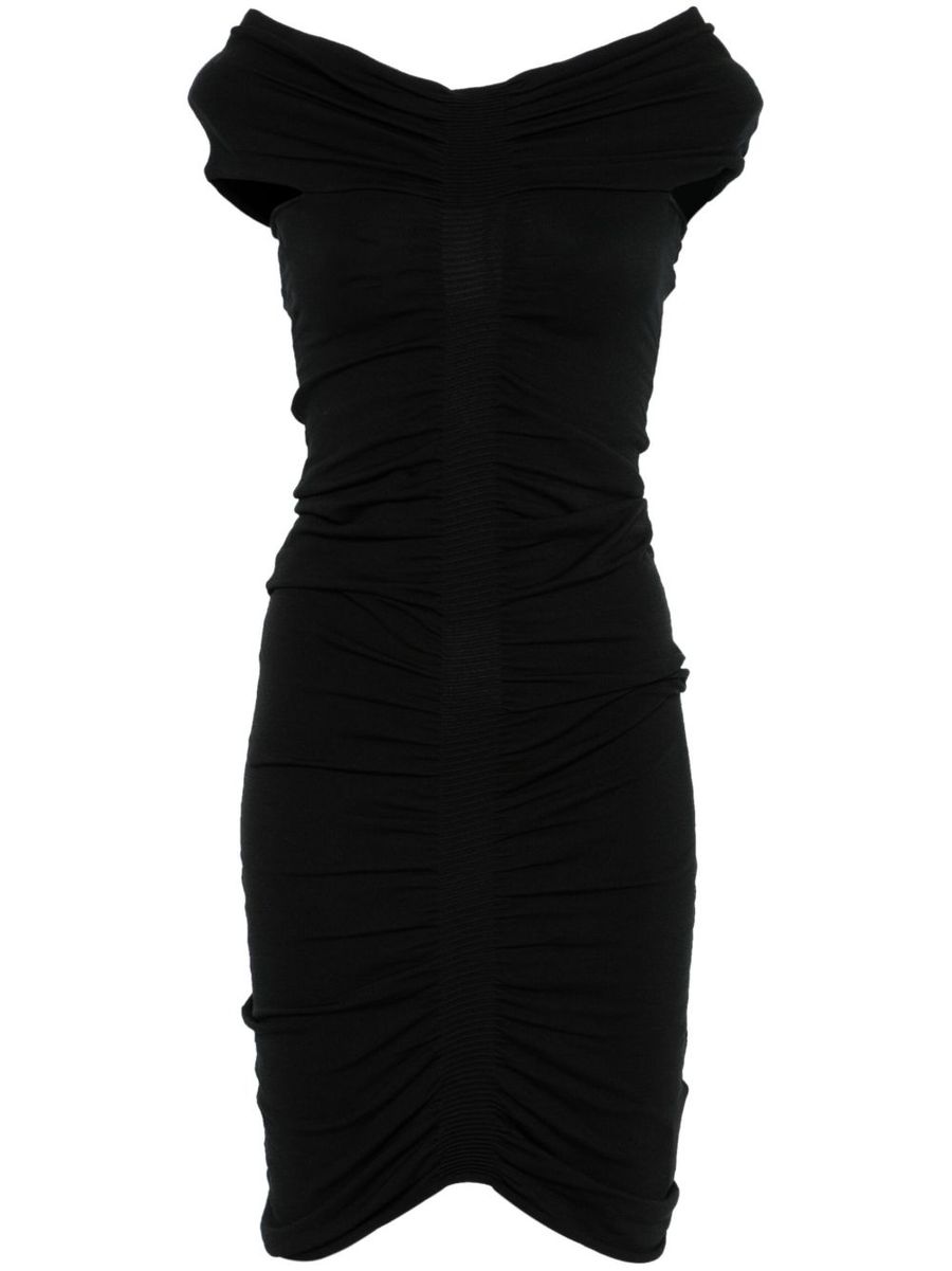 Off shoulder ruched dress