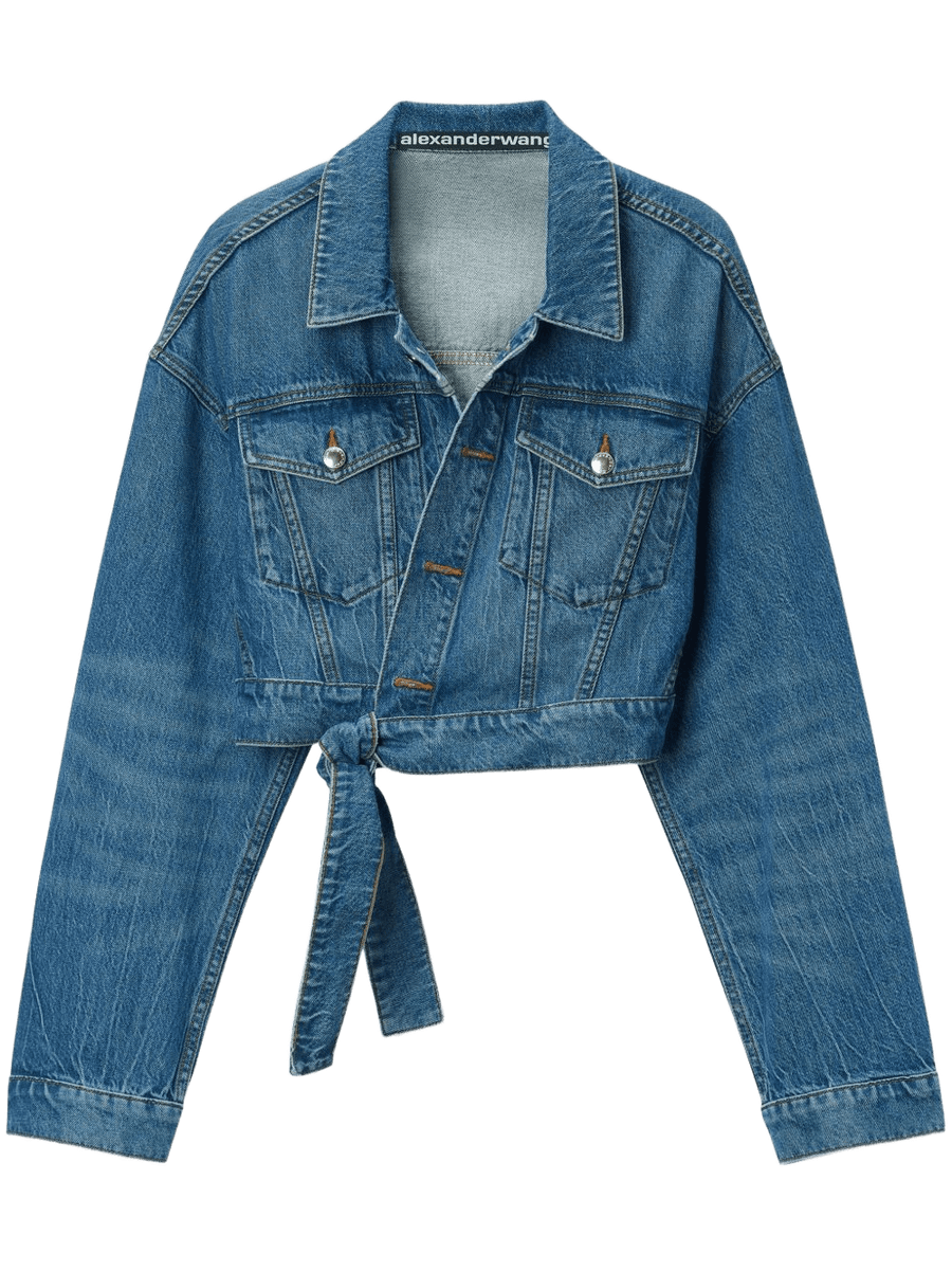 Wrapped trucker jacket