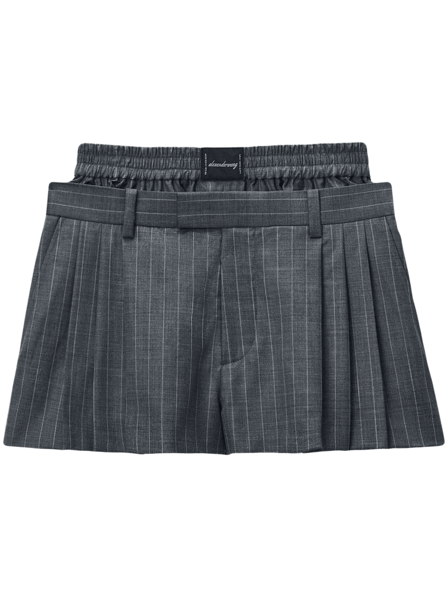 Pleated shorts w/boxer