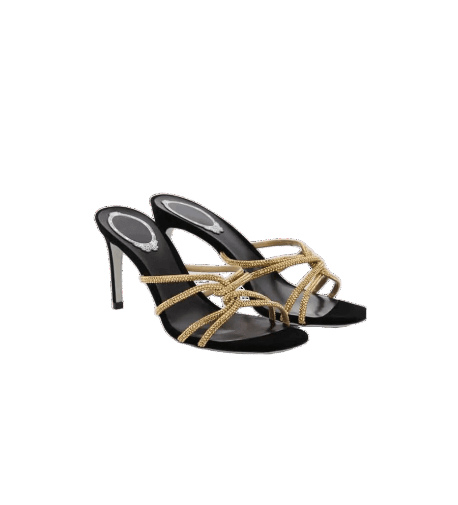 Anita Gold Embellished Sandals