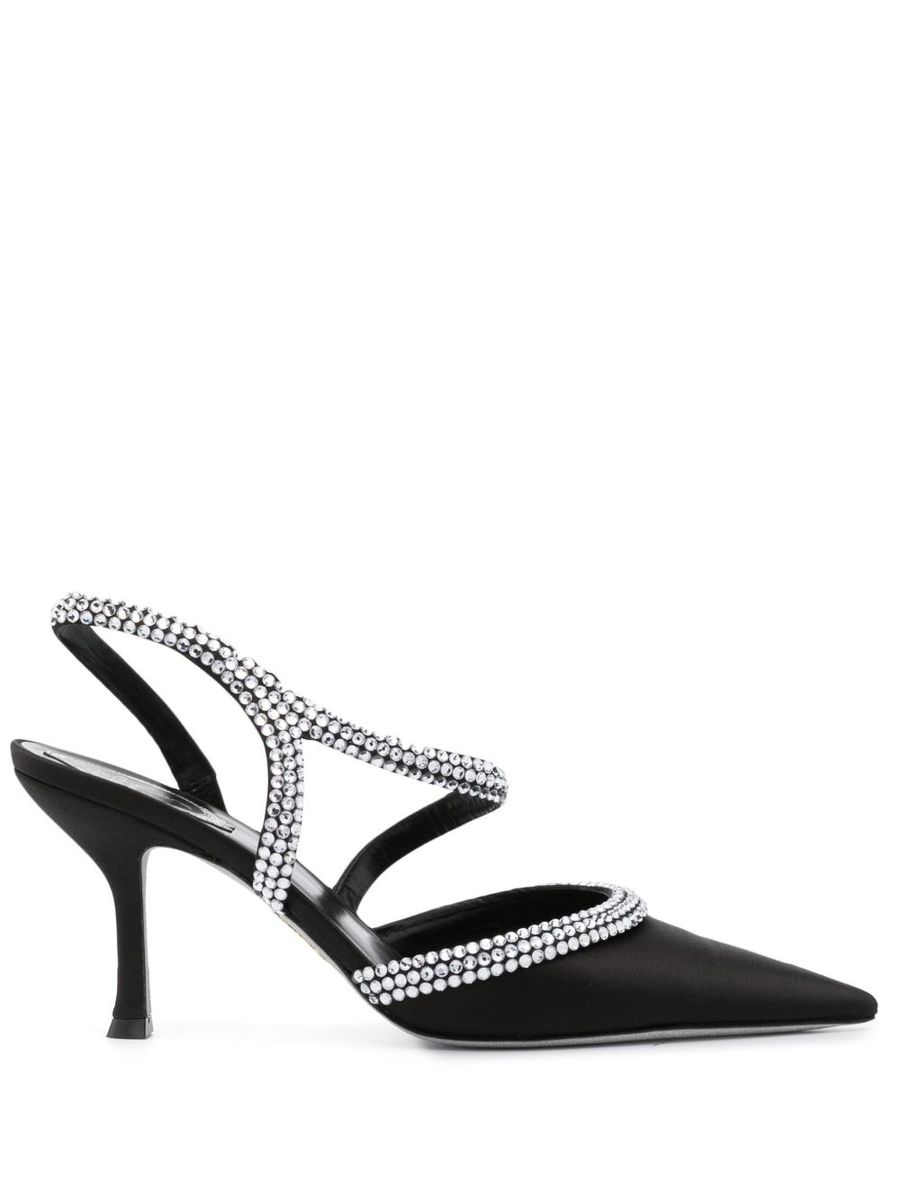 Lidia Black Crystal Pumps — view 2