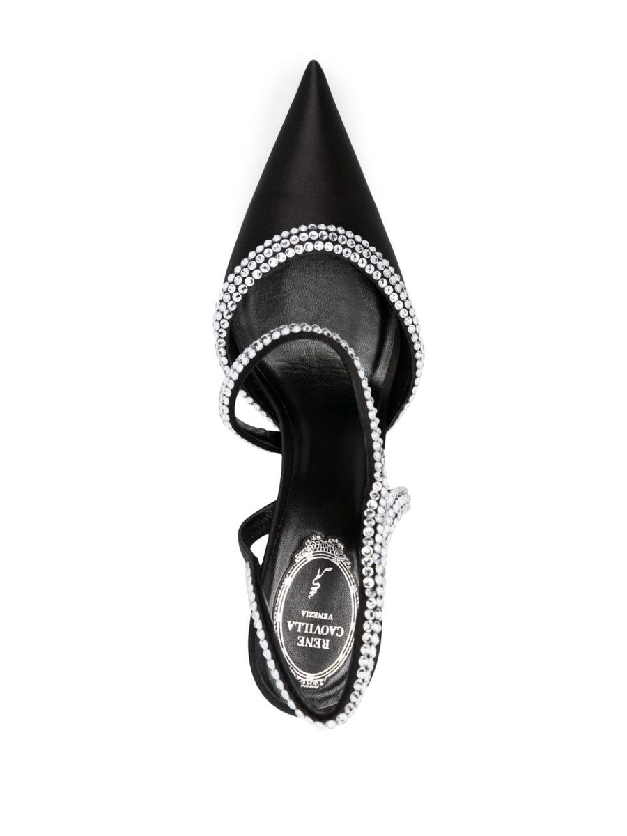 Lidia Black Crystal Pumps — view 4