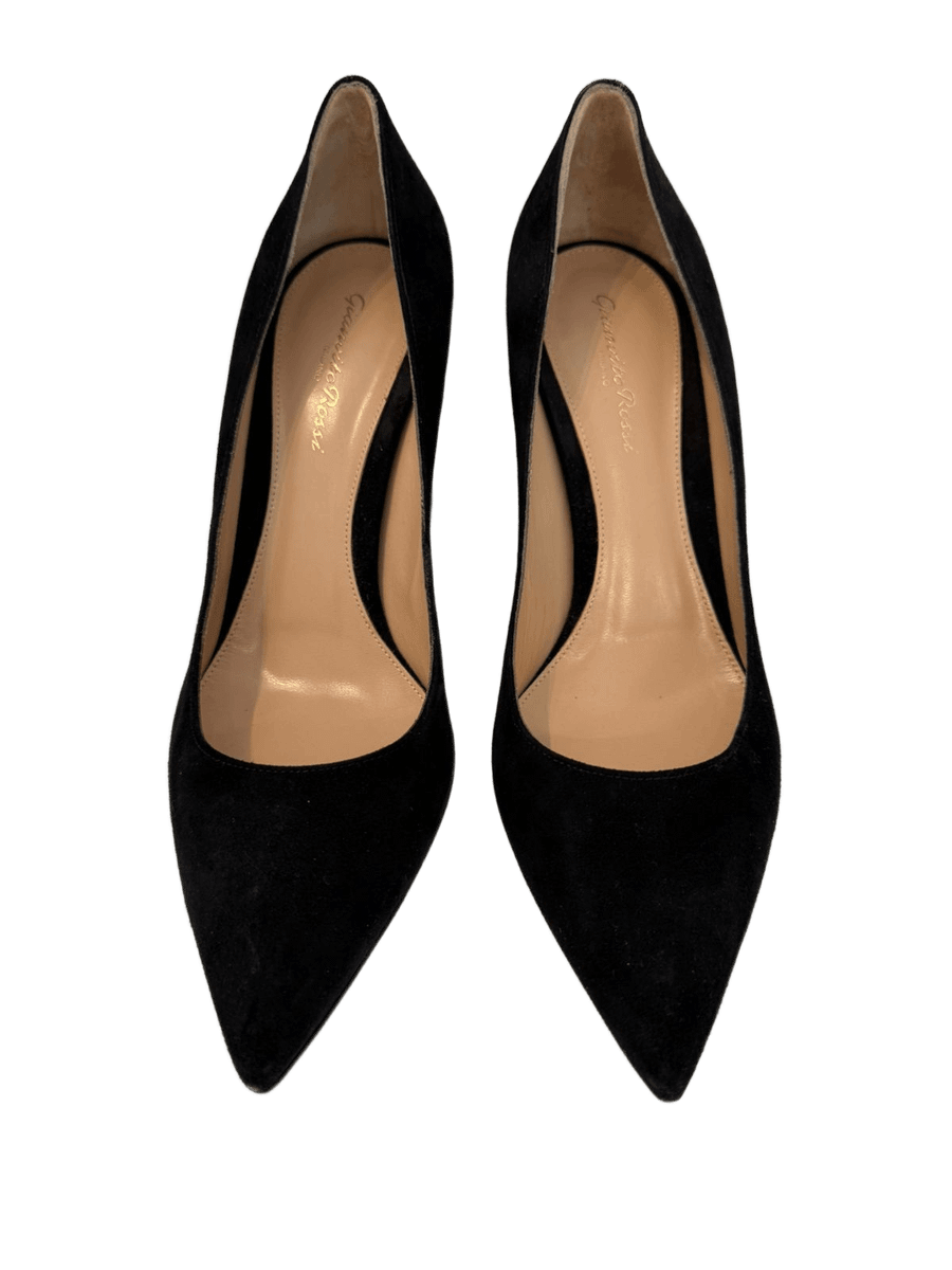 Black Suede 75mm Pumps