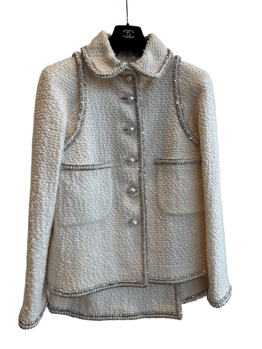 Tweed Jacket with Pearl Buttons