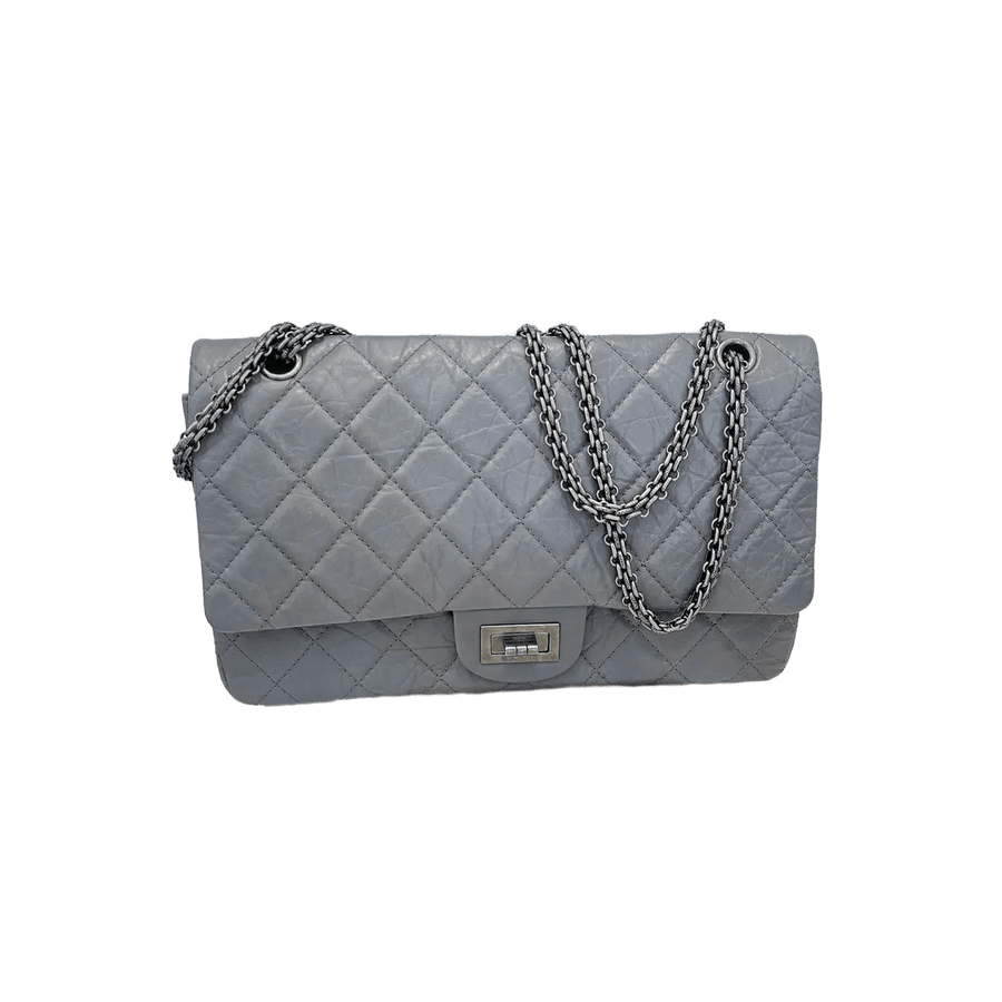 2.55 Reissue Flap Bag in Aged Dark Grey Calfskin