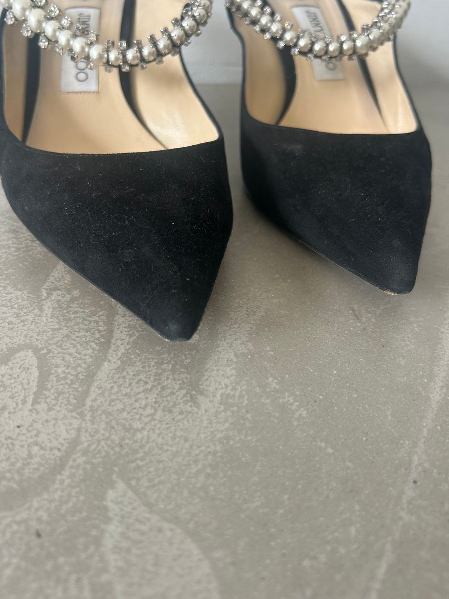 Bing 100 Crystal-Embellished Velvet Mules — view 5