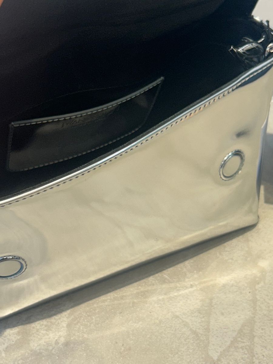 Twister Crossbody Bag in Metallic Silver — view 4