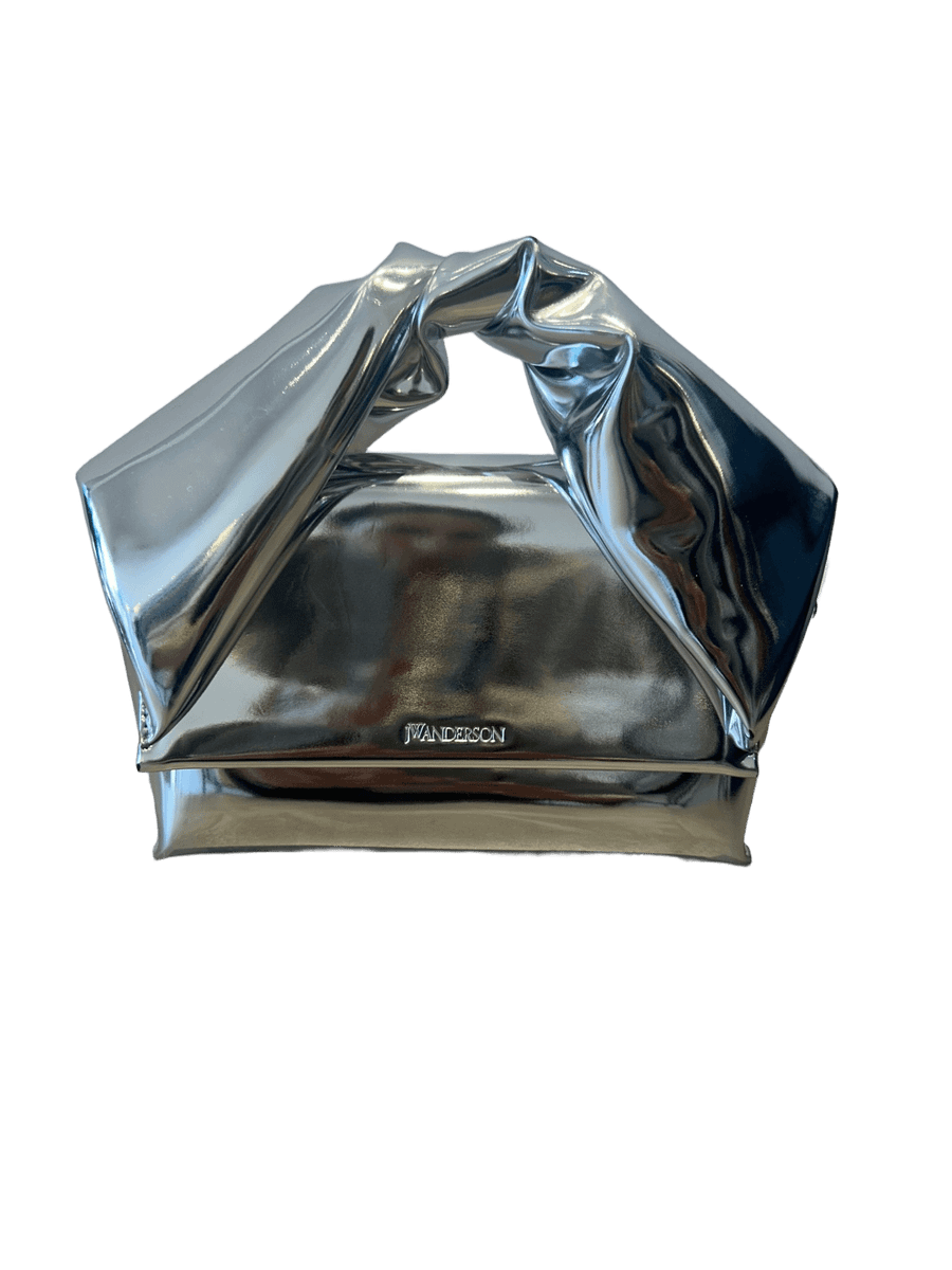 Twister Crossbody Bag in Metallic Silver