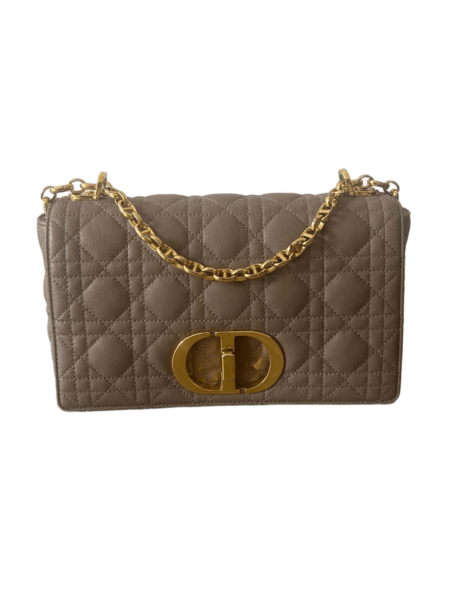 Medium Caro Bag in Taupe Calfskin