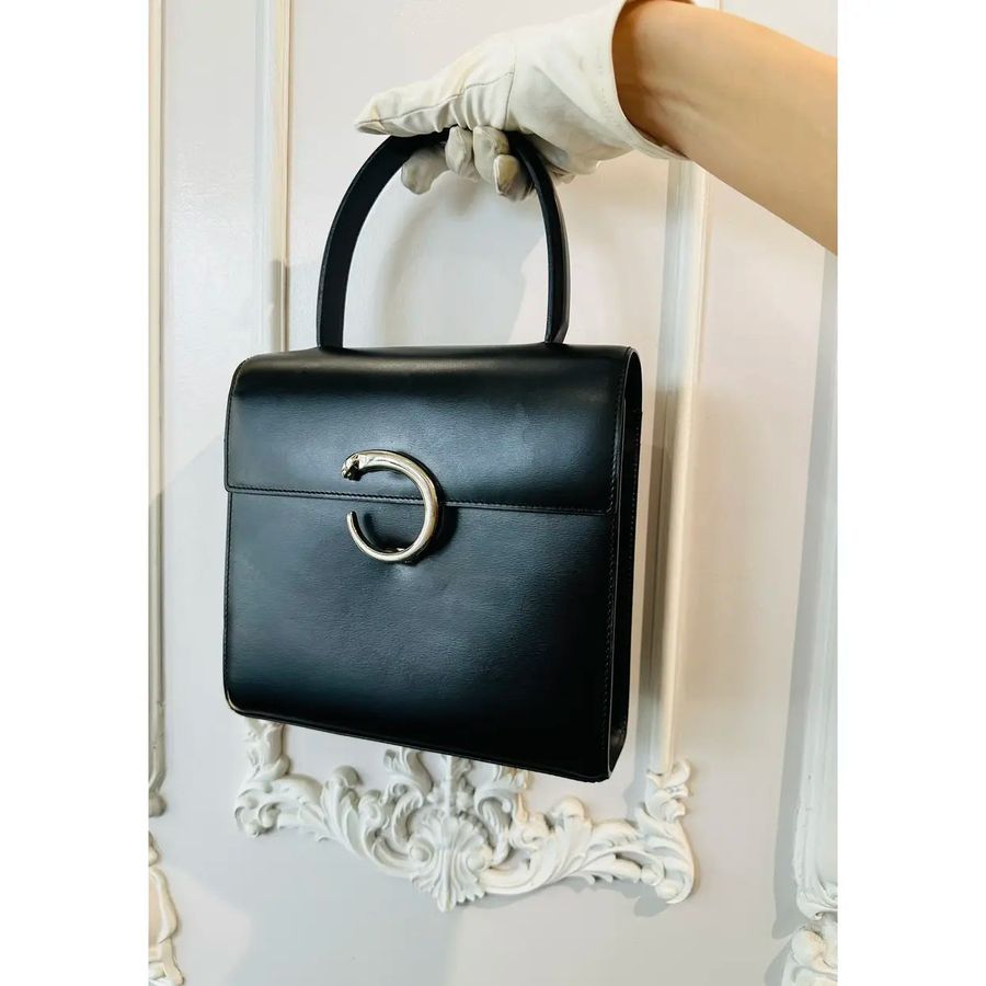 Panthère Black Leather Handbag — view 2