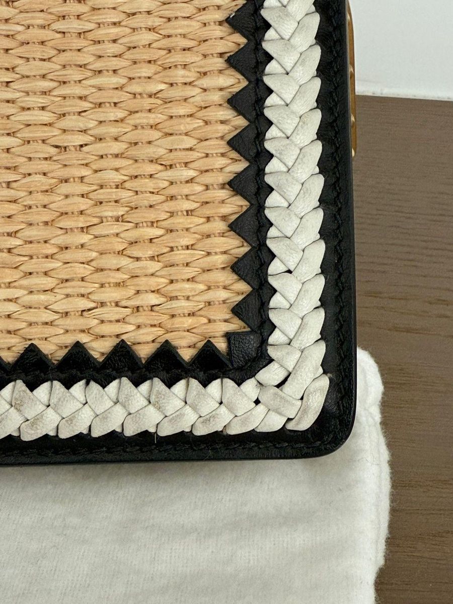 City Calf Raffia Saffiano Cahier Bag — view 3