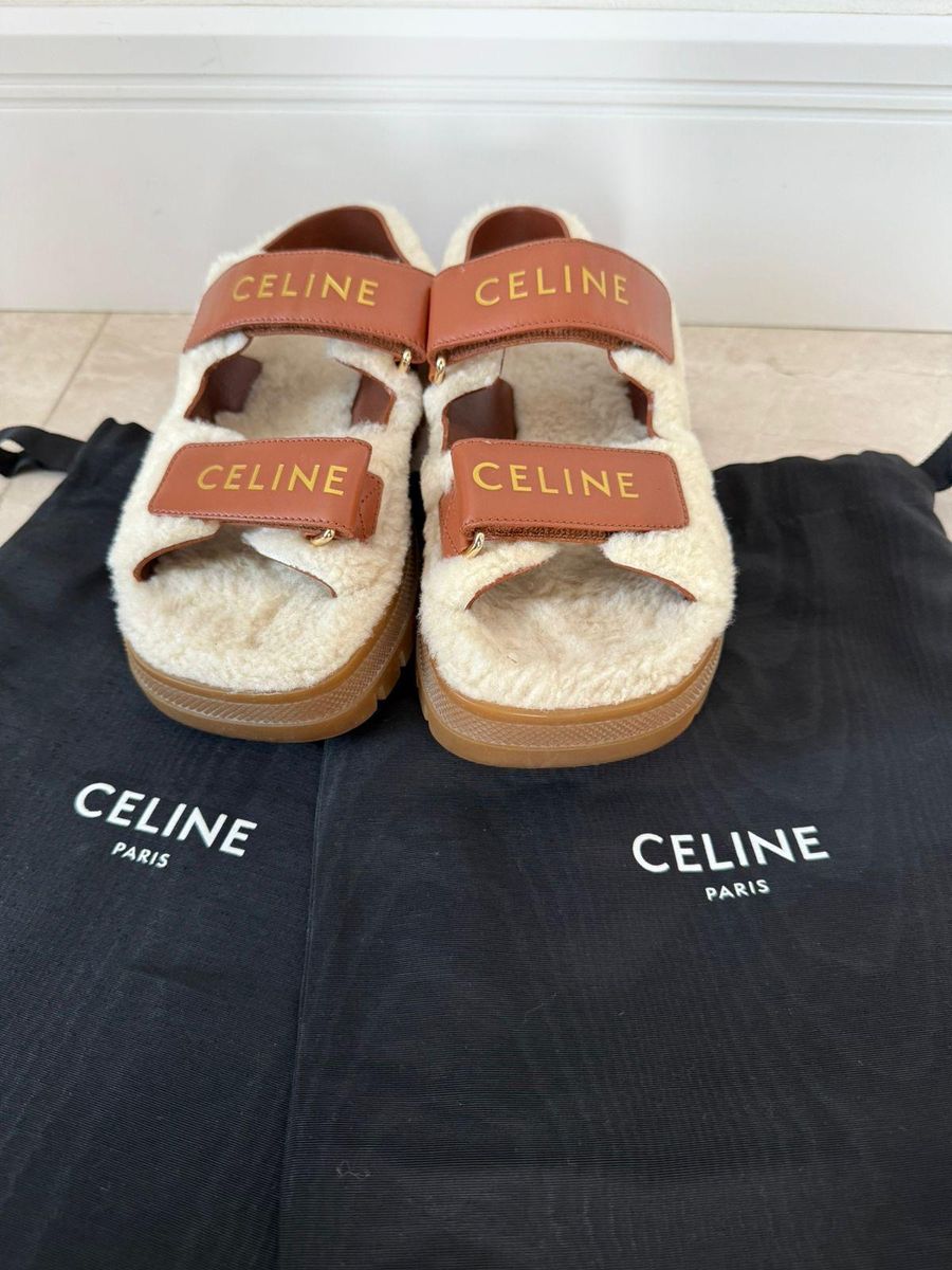 Leo Scratch Sandals in Shearling — view 5