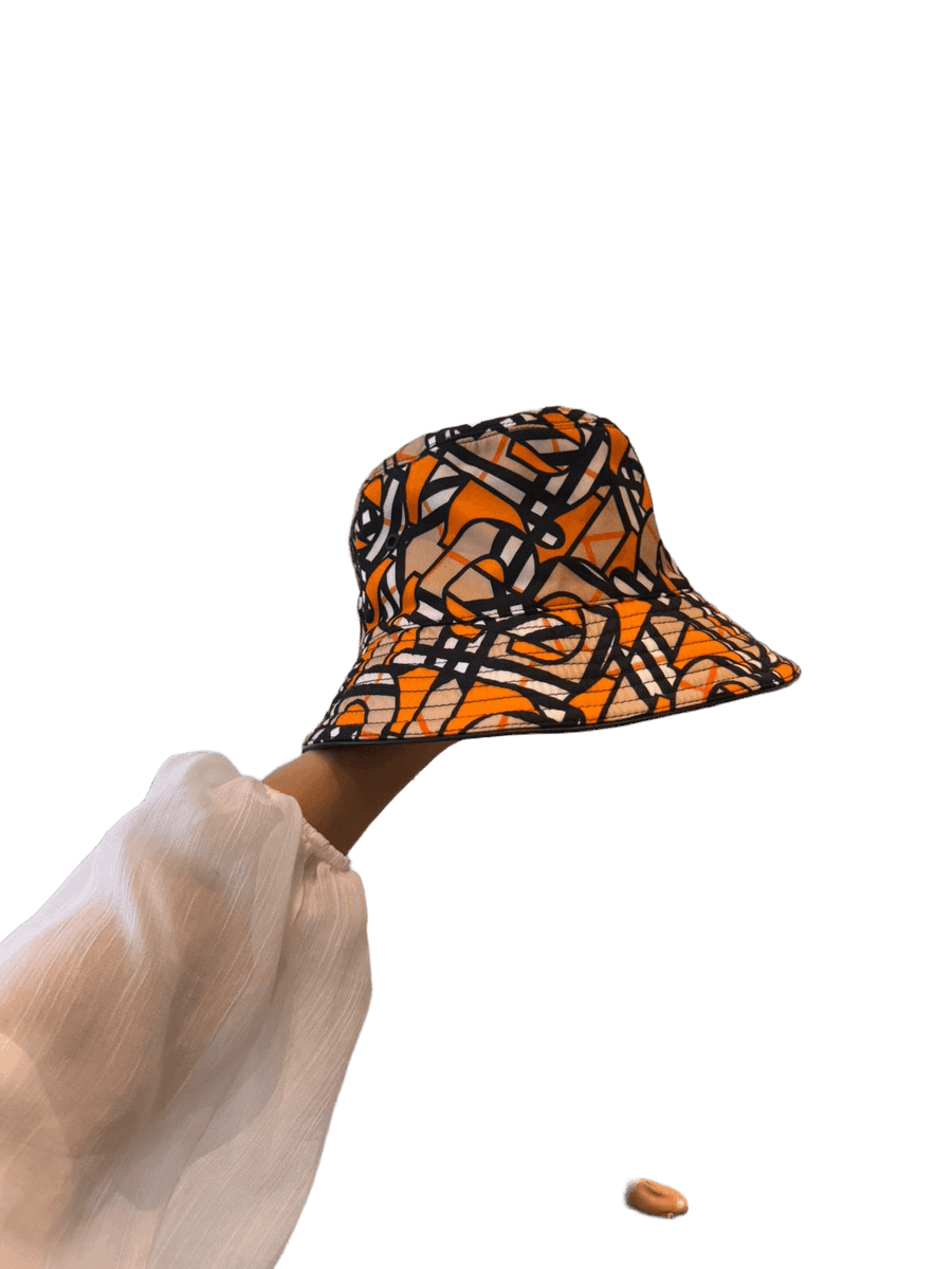 Monogram Print Nylon Bucket Hat