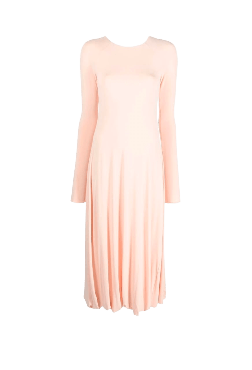 Long-Sleeved Flared Dress