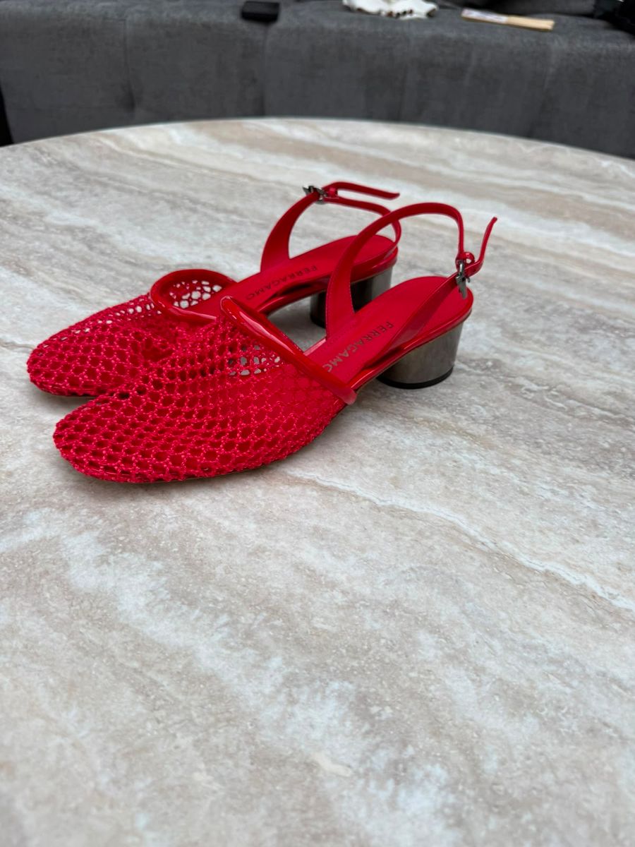 Kay 40 Mesh and Leather Slingback — view 3