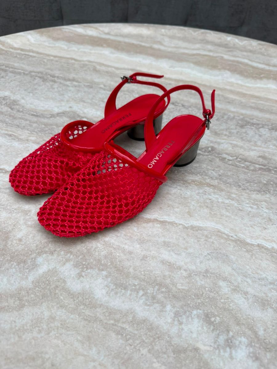 Kay 40 Mesh and Leather Slingback — view 2