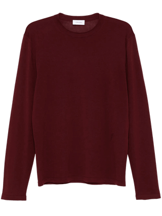 Ferragamo Ferragamo Logo-Embroidered Sweater Burgundy Size XXL New New