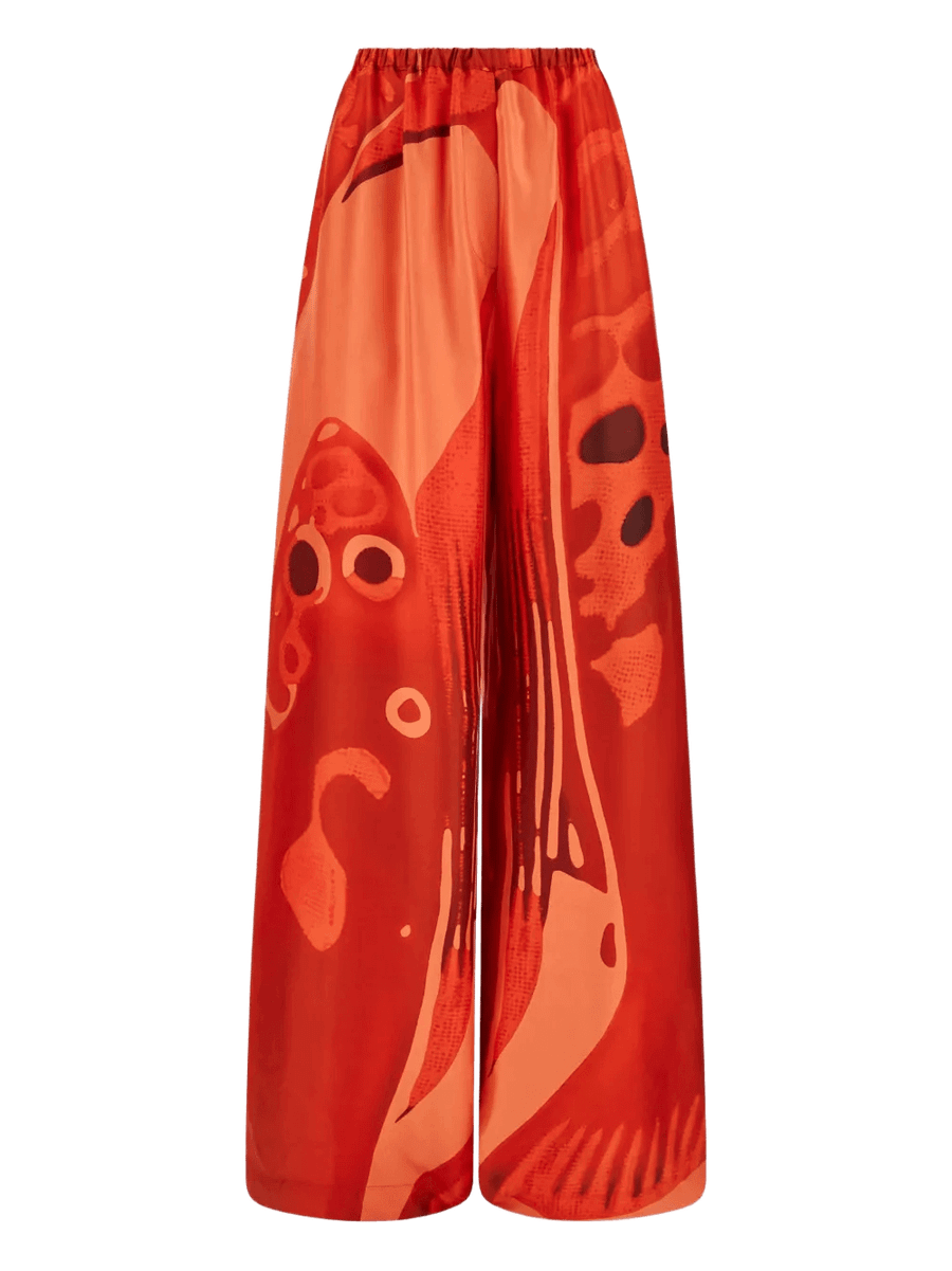 Ferragamo Silk Palazzo Trousers