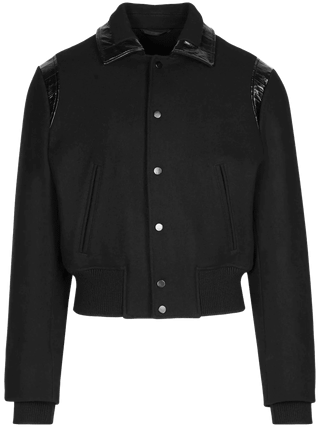 Ferragamo Ferragamo Pointed-Flat Collar Wool Jacket Black Size M New New
