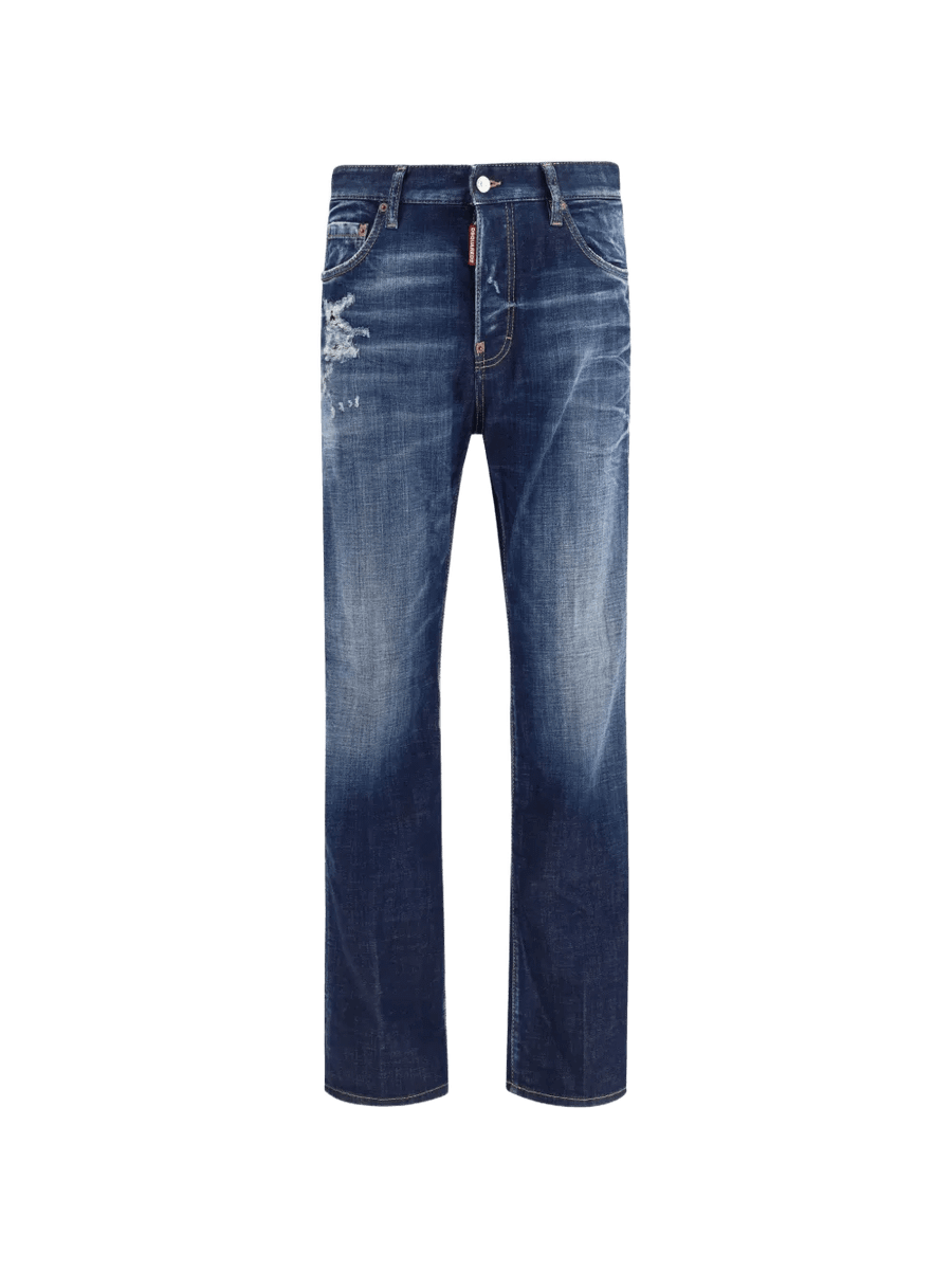 Patterned Denim Jeans