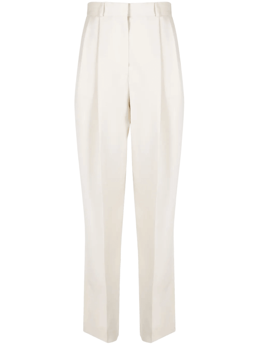 Double-Pleated Tailored Trousers