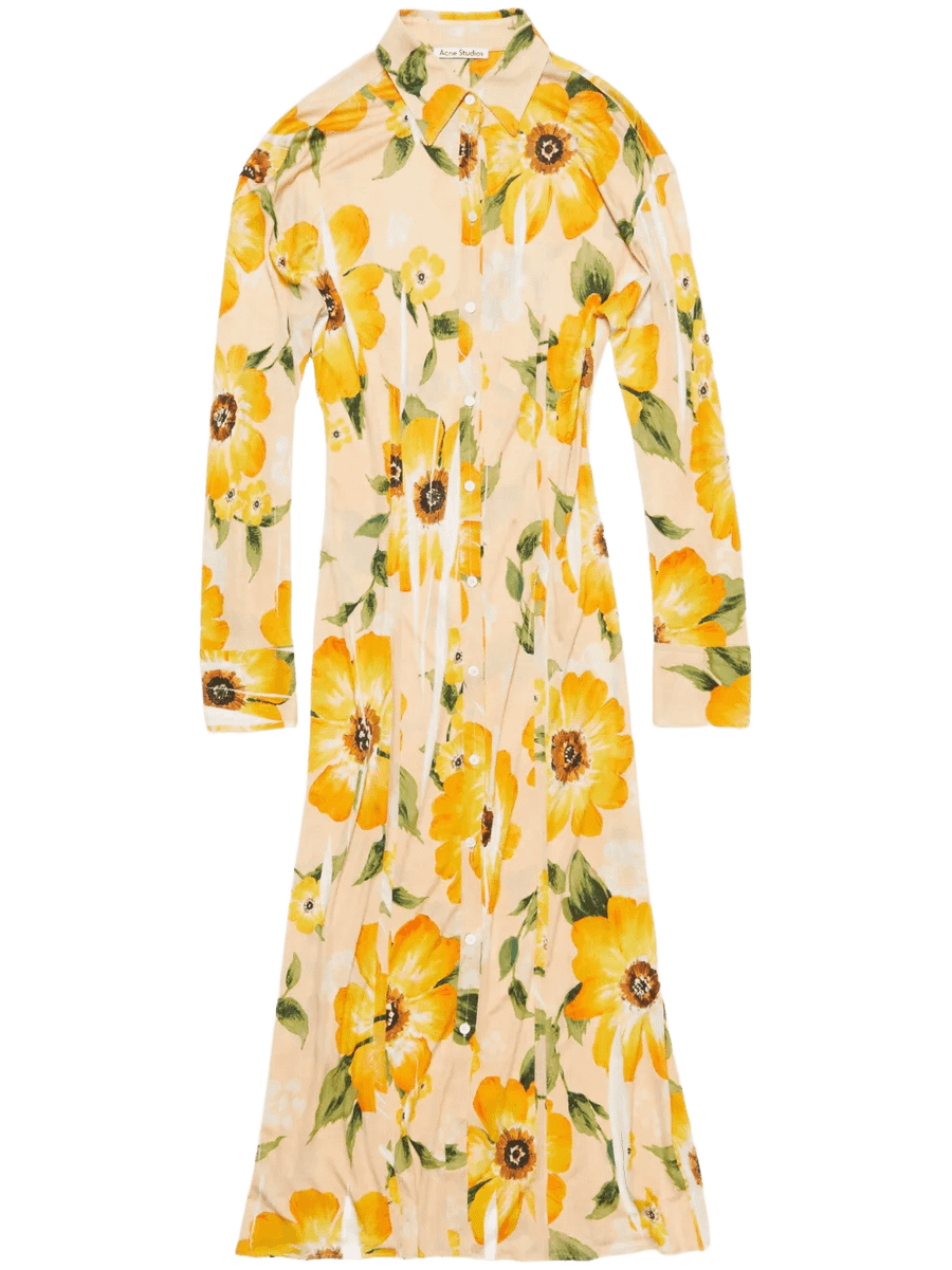 Floral-print midi dress