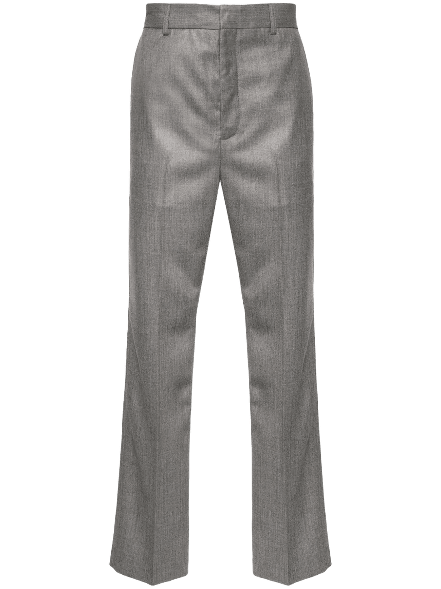 Mélange Straight-Leg Trousers